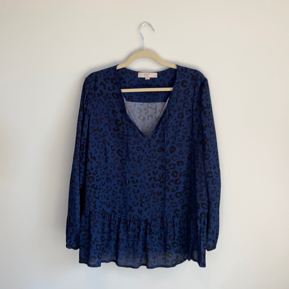 LOFT Plus Size 16 Leopard Blouse